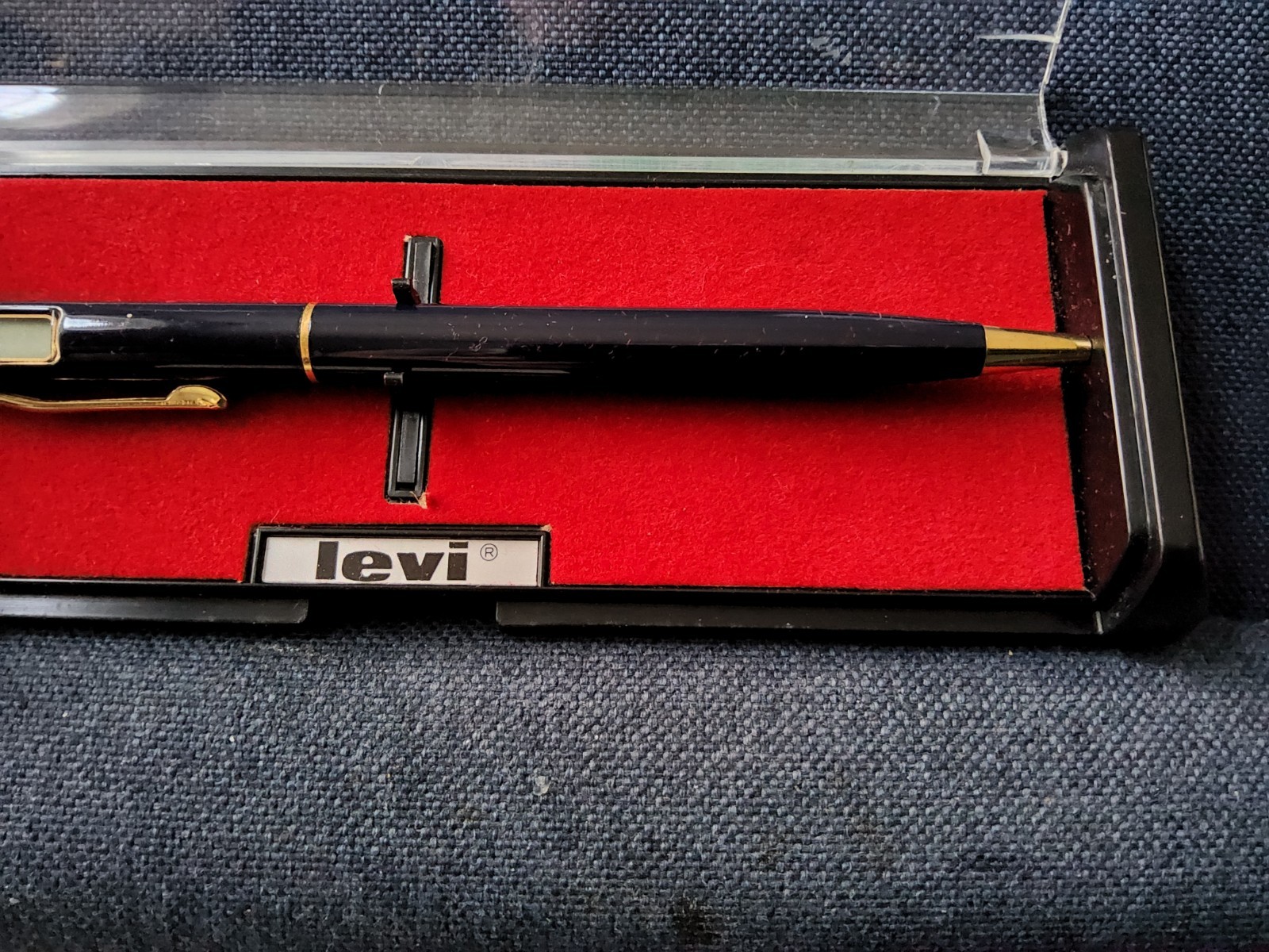 Vintage LCD Digital Clock Ballpoint Pen Retro 1980s Italy