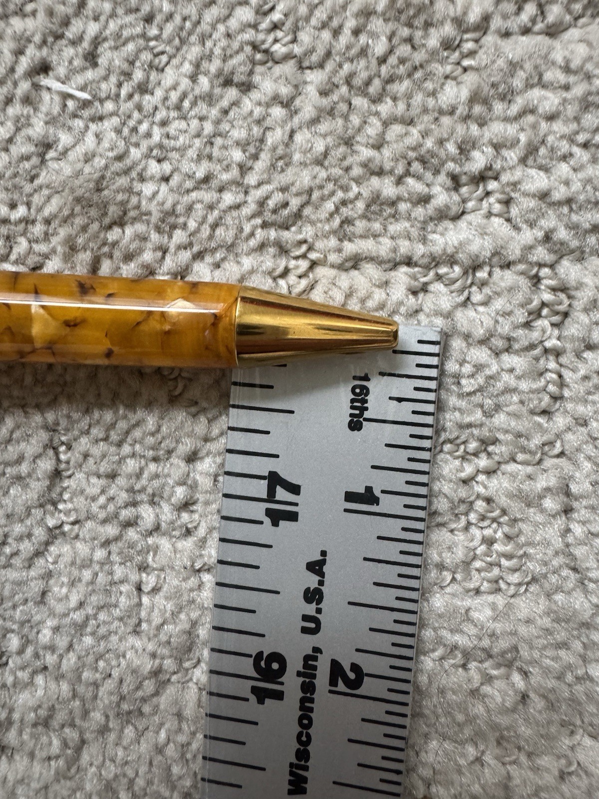 Delta 365 Italy Yellow Orange Marbled Ball Point Pen 925 Trim
