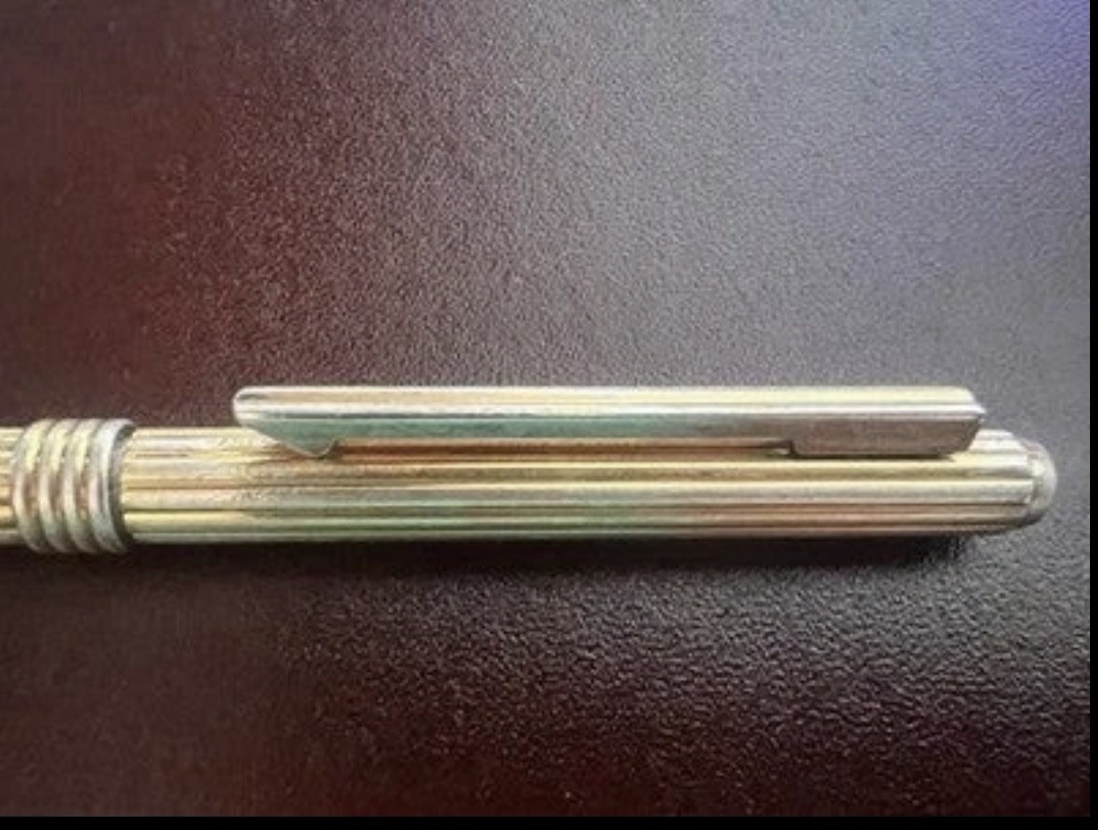 Dior Ballpoint Pen Solid SILVER 925 Rotating Writes Vintage