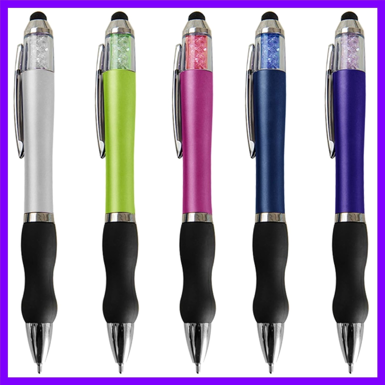 Ballpoint Writing Pens,8 pack5 count+3 refills with Stylus Tips 1mm Medium Po…