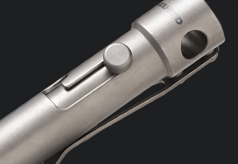 EDC Titanium Practical Pocket Pen Working Signature Ballpoint Pen with 5 Refills