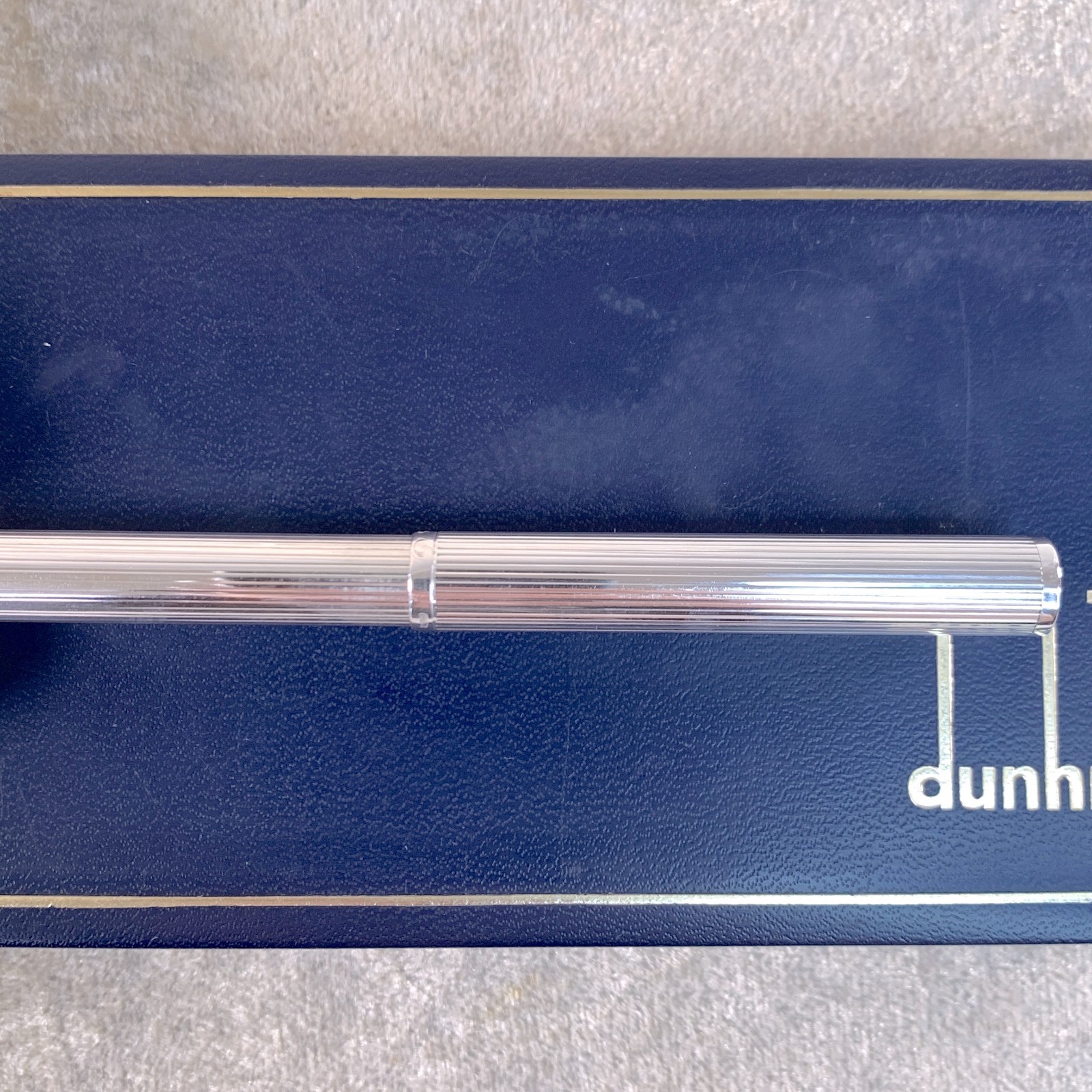 Vintage Dunhill Ballpoint Pen 925 Sterling Silver with Case