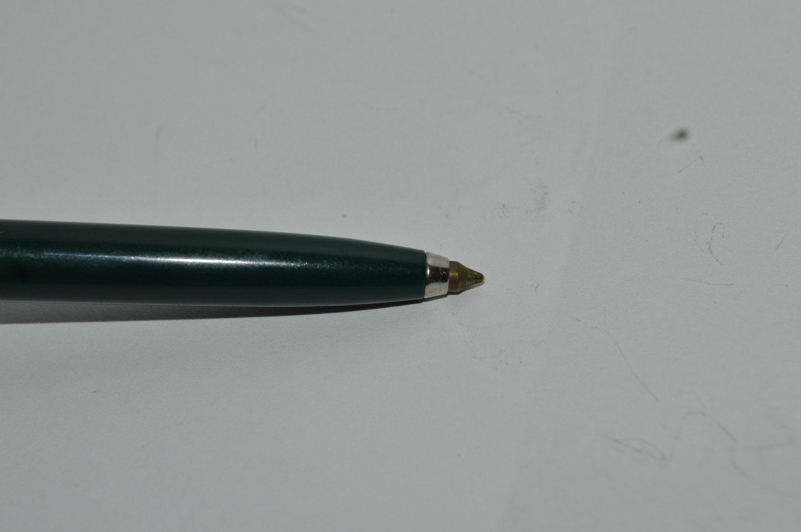 UNIPECO Ballpoint Pen Dark Green Square Clicker Light Used Circa 1960’s Tested