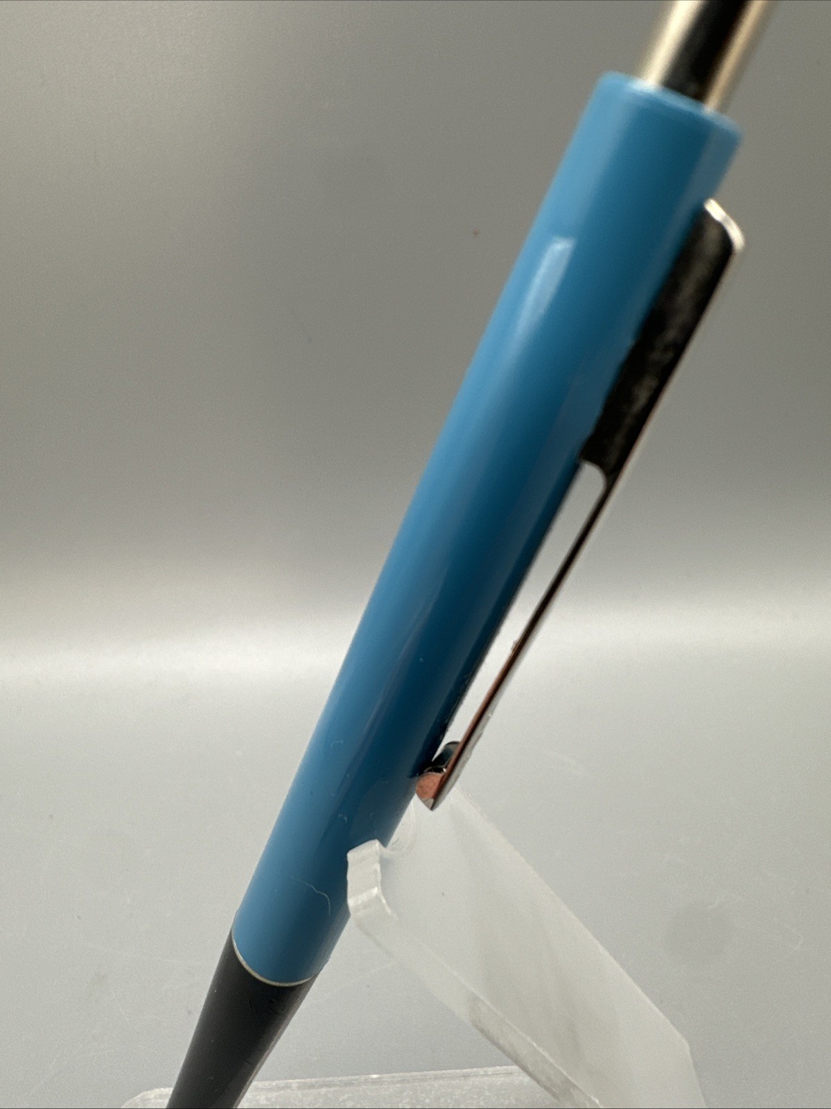 VTG Paper Mate Powerpoint Ball Pen Turquoise Black Double Heart Tu Tone 1328