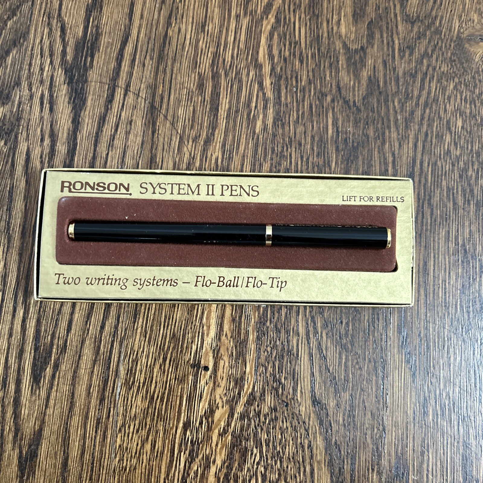Vintage Ronson System II Pens Flo-ball/Flo- tip Black Made In Germany