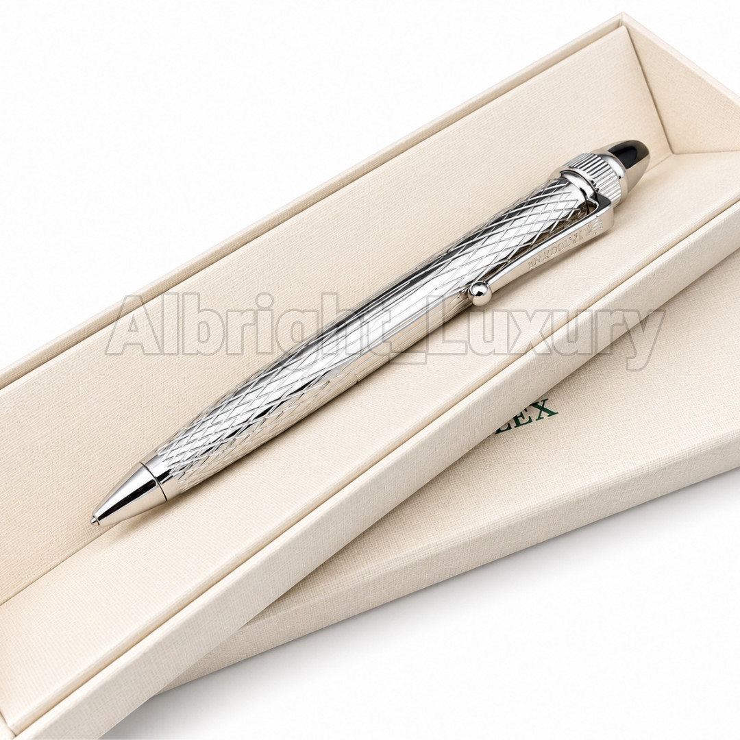 ROLEX Luxury Ballpoint Pen Palladium Finish VIP Gift Boxed Rare
