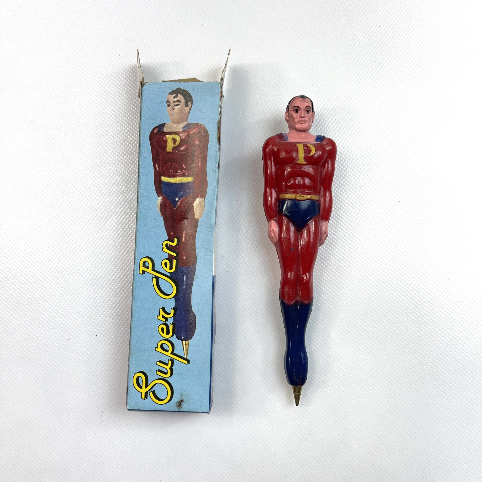 Vintage Super Pen Super Hero Ball Point Pen Rare Collectible Hong Kong