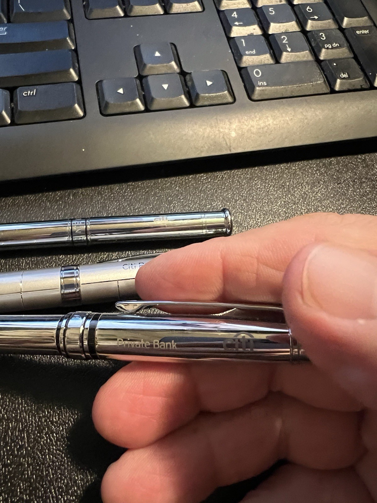 Citi Bank Private Banker Pen 3Pen Lot Ink Dry But Never Used About 11 Yes Old