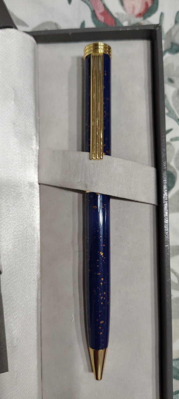 Over Size Colibri ROC Blue & Gold Trim Ball Point Pen