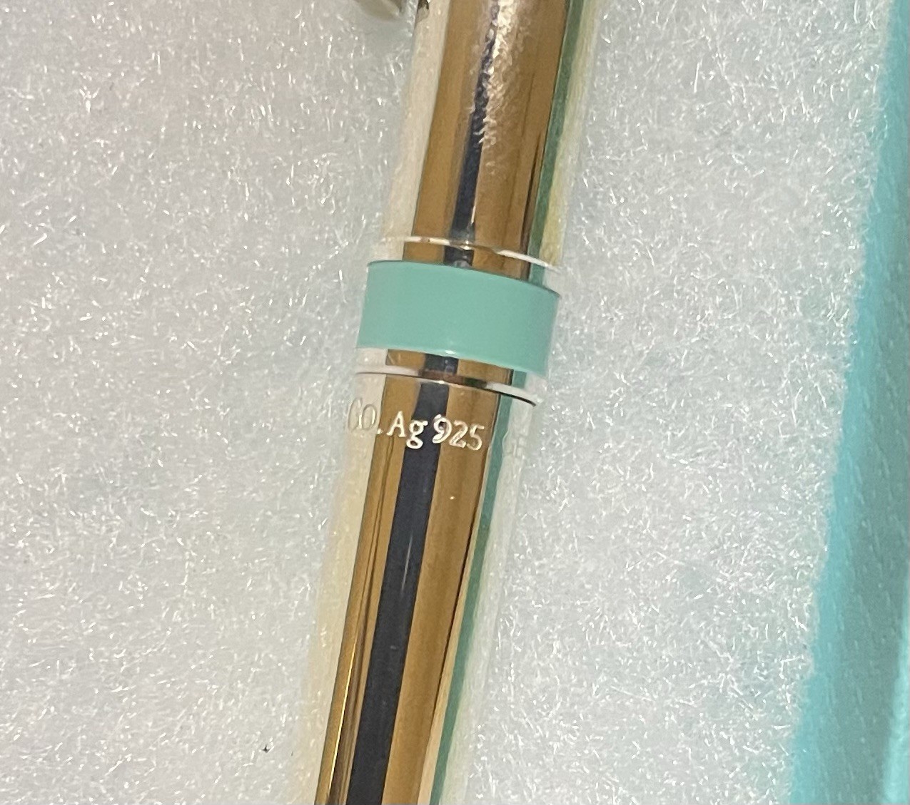 Tiffany & Co. Sterling Silver925 Pen W/ T Clip, Soft Case, Box & Gift Bag