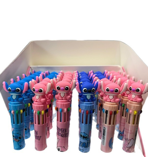 Stitch 10 multicolor pens, 4 pens, random design