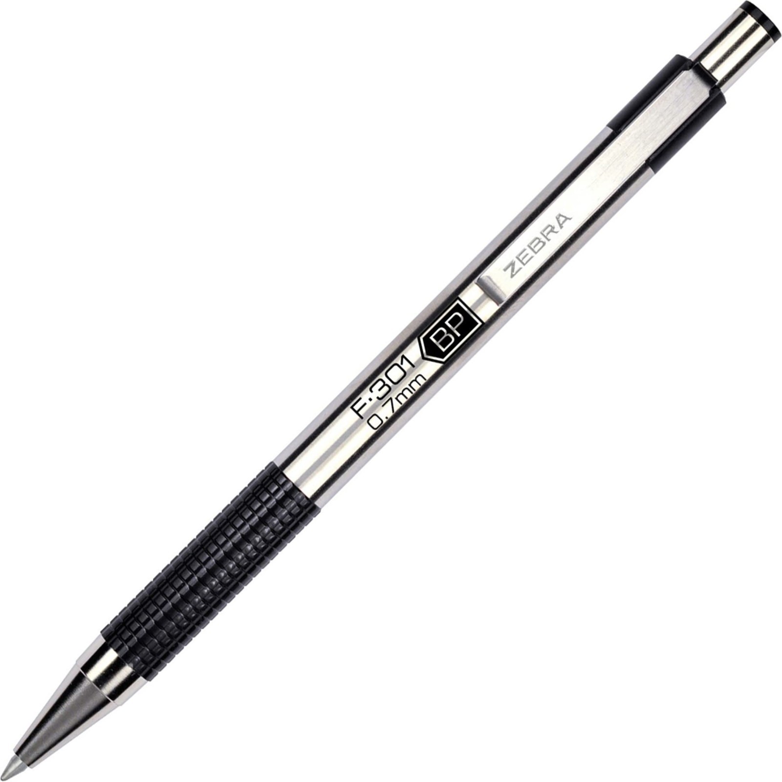 Fine Point 0.7mm Ballpoint Pens, Black Ink, Retractable, Non-Slip Grip, 12-Pack