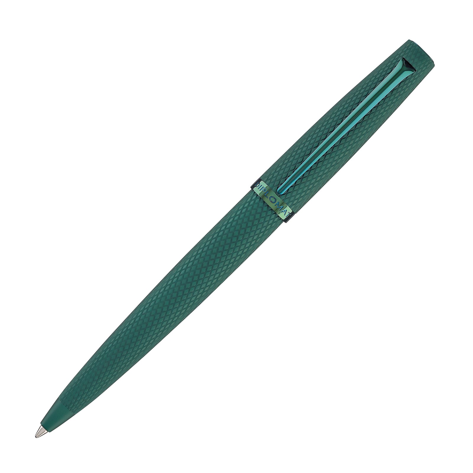 Diplomat Viper Ballpoint Pen in Green Guilloche – NEW in Box