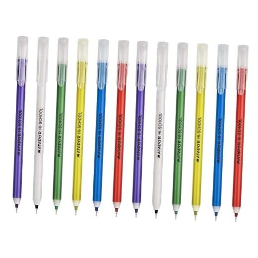 Hi-School Fine Point Roll Gel Pens | 0.5mm Ballpoint | Pens | Black Ink