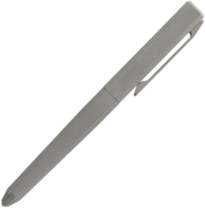 Ketuo Striker Tactical Pen Clip Glass Breaker Screw-On Stonewashed Titanium