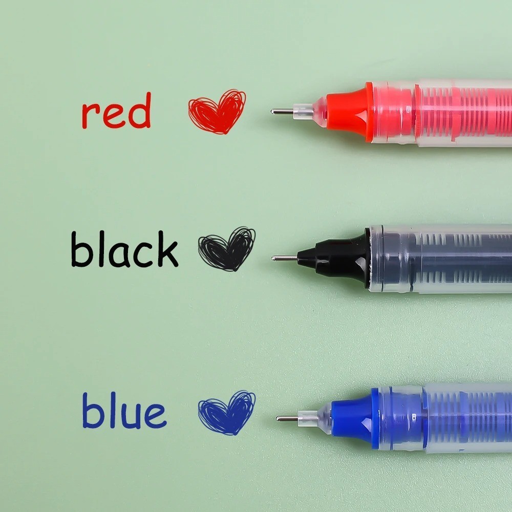 20pcs Gel Ink Pens 0.5mm Black Blue Red Needle Tip School Office