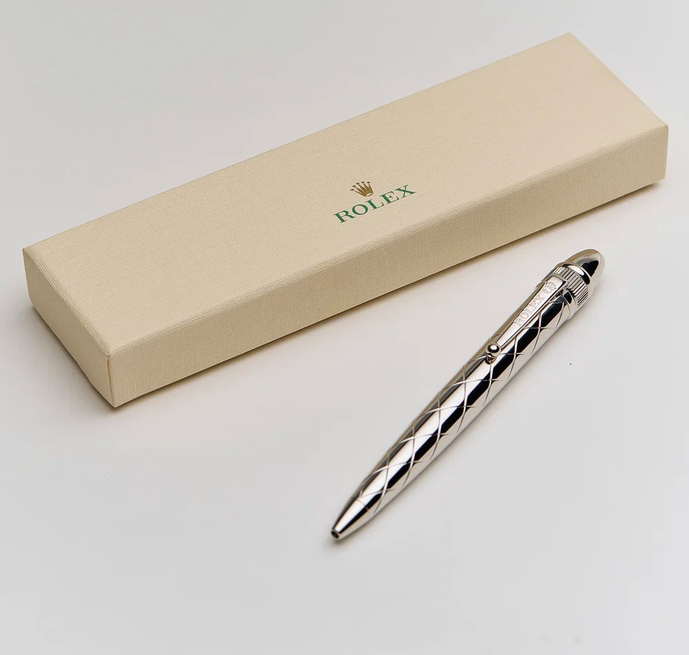ROLEX VIP Silver Ballpoint Pen w/ Box Rare Executive Collectible Luxury