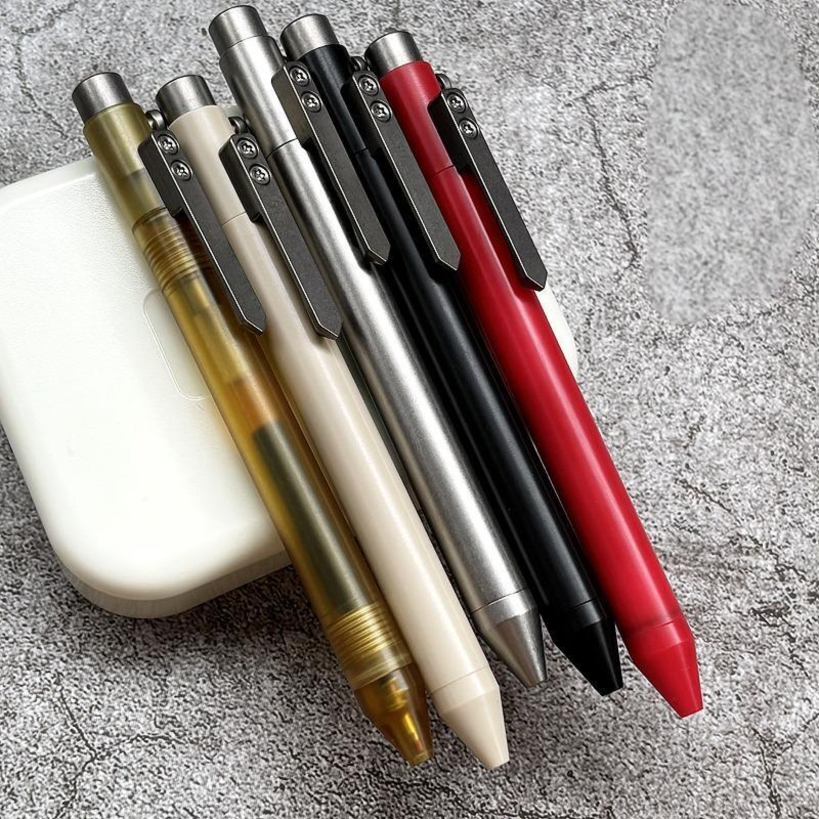 PEI PEEK POM Titanium Ballpoint Pen Signature Writing Pocket Pen Business Office