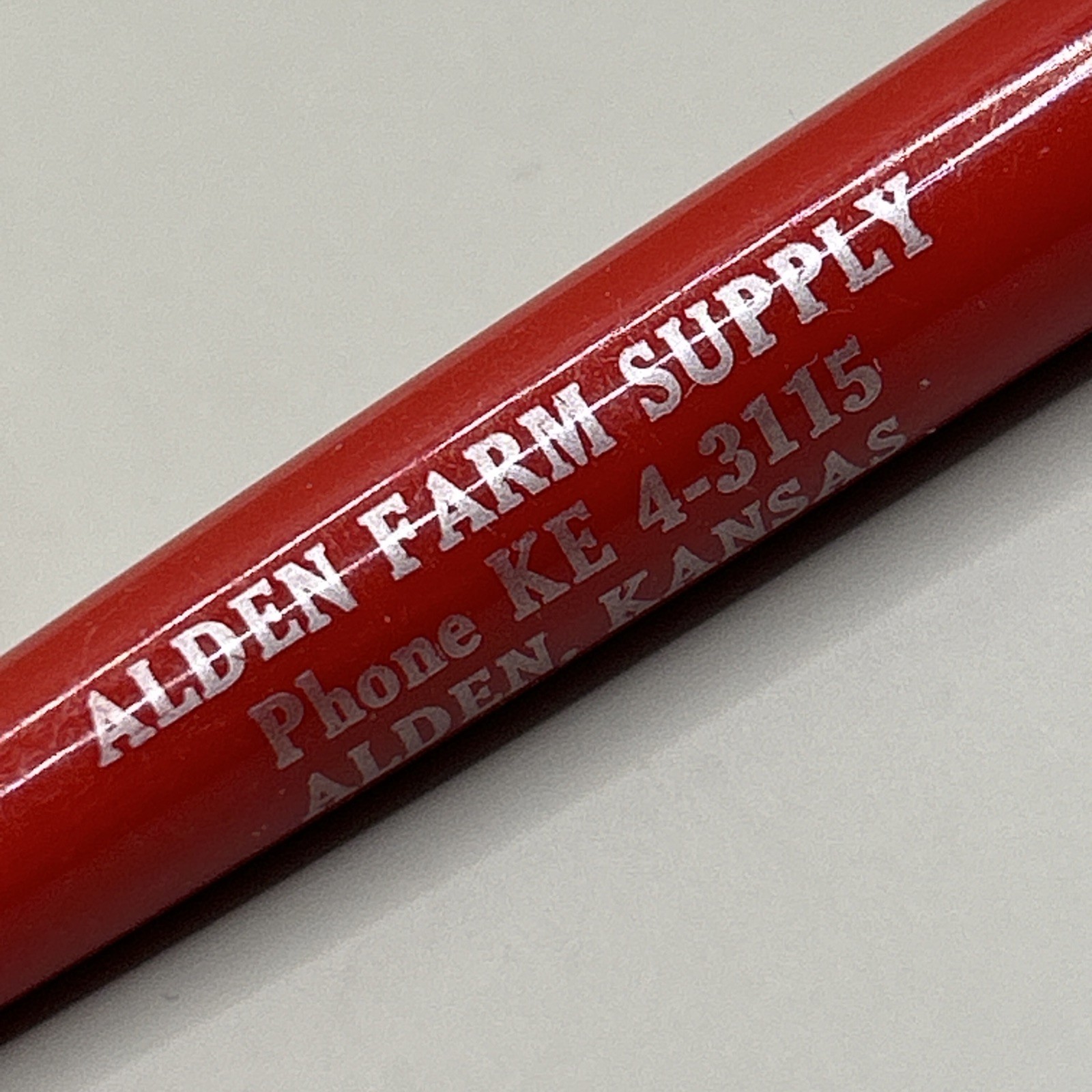 VTG c1950s/60s Rocket Ballpoint Pen ALDEN FARM SUPPLY Alden Kansas