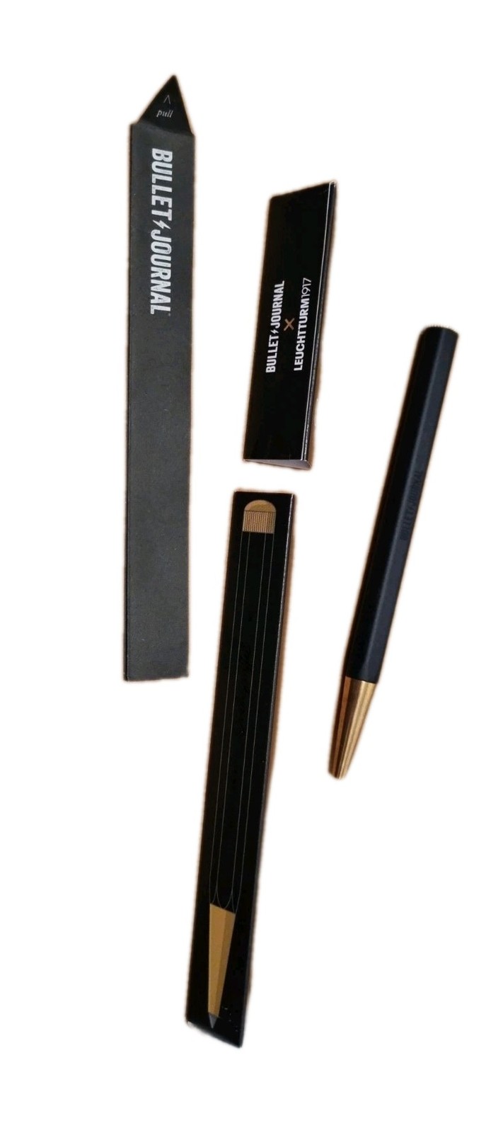 Leuchtturm1917 Metal Ballpoint Pen Black Ink Gold Trim