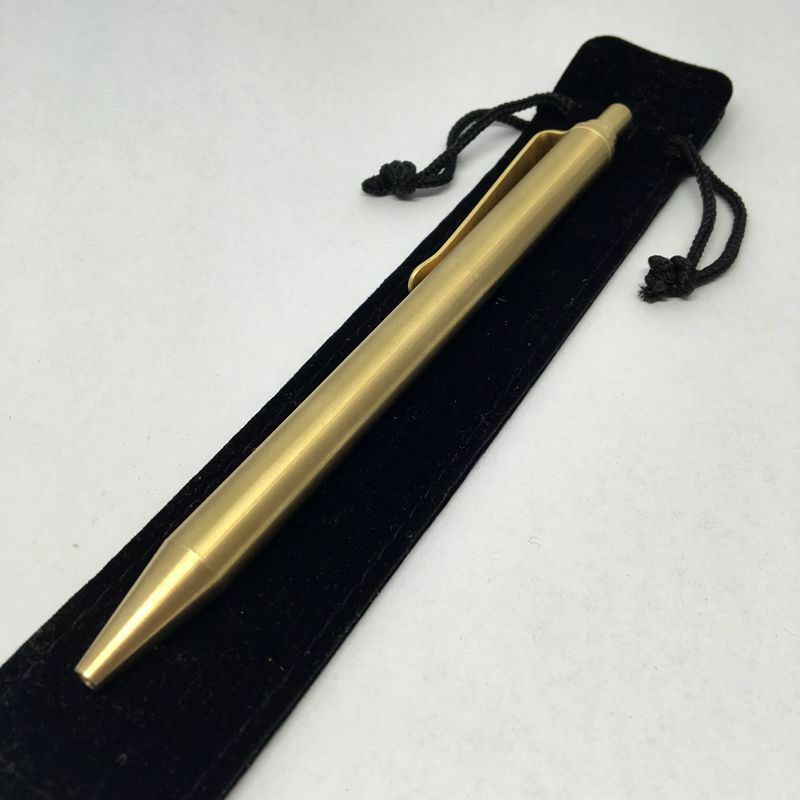 Solid Brass Action Pen Automatic Ballpoint Pen Collectible Office Pen Best Gifts