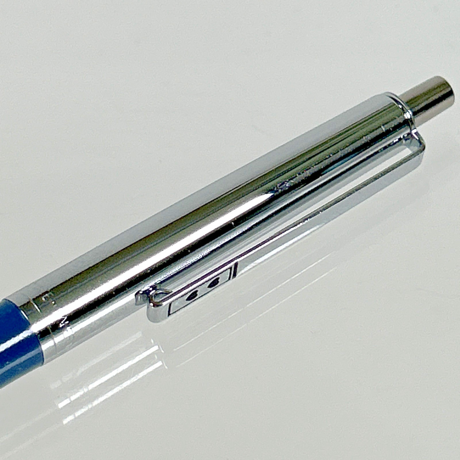 DOU-FAST Paper Mate Blue Chrome Slim Profile Double Heart Vintage Ballpoint Pen