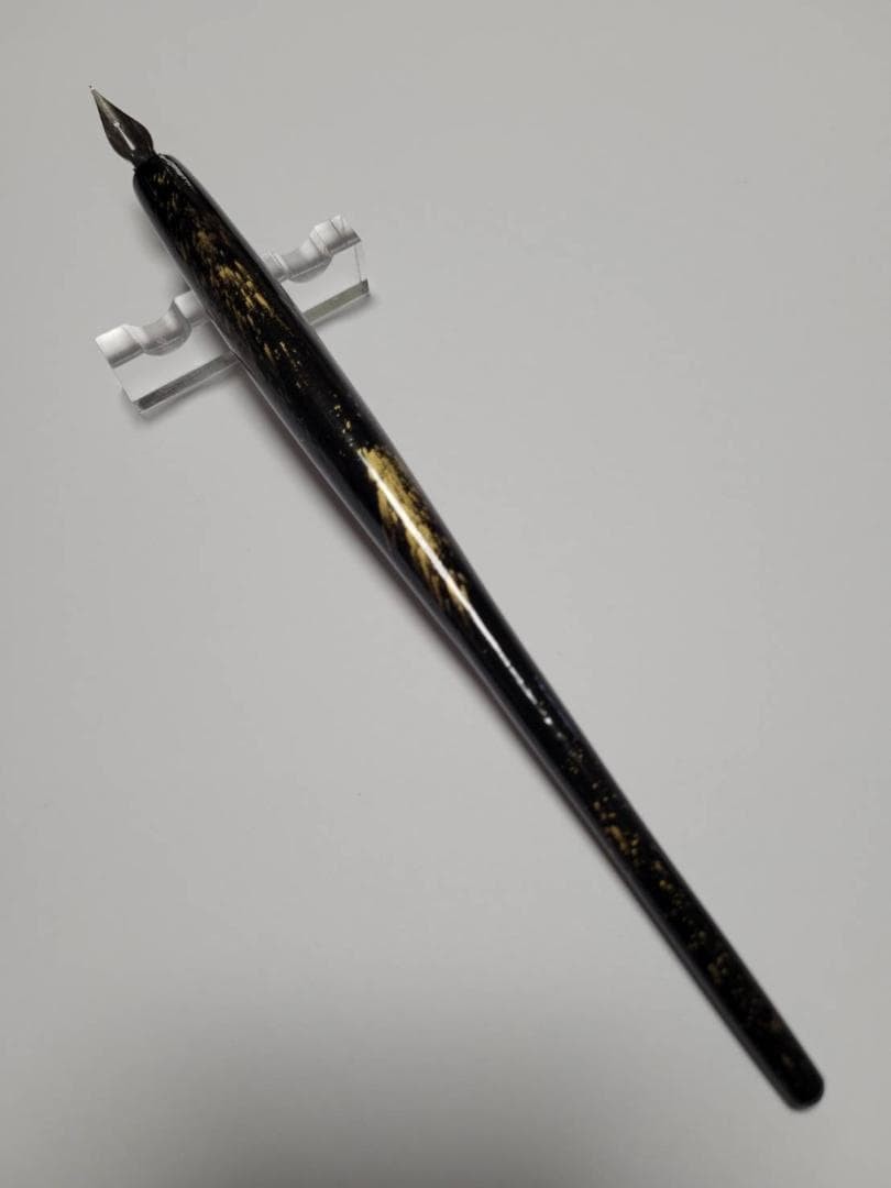 3. Lacquered Gold Pen Shaft, Black Shaft, Gold Dust Scattering Pattern, Special