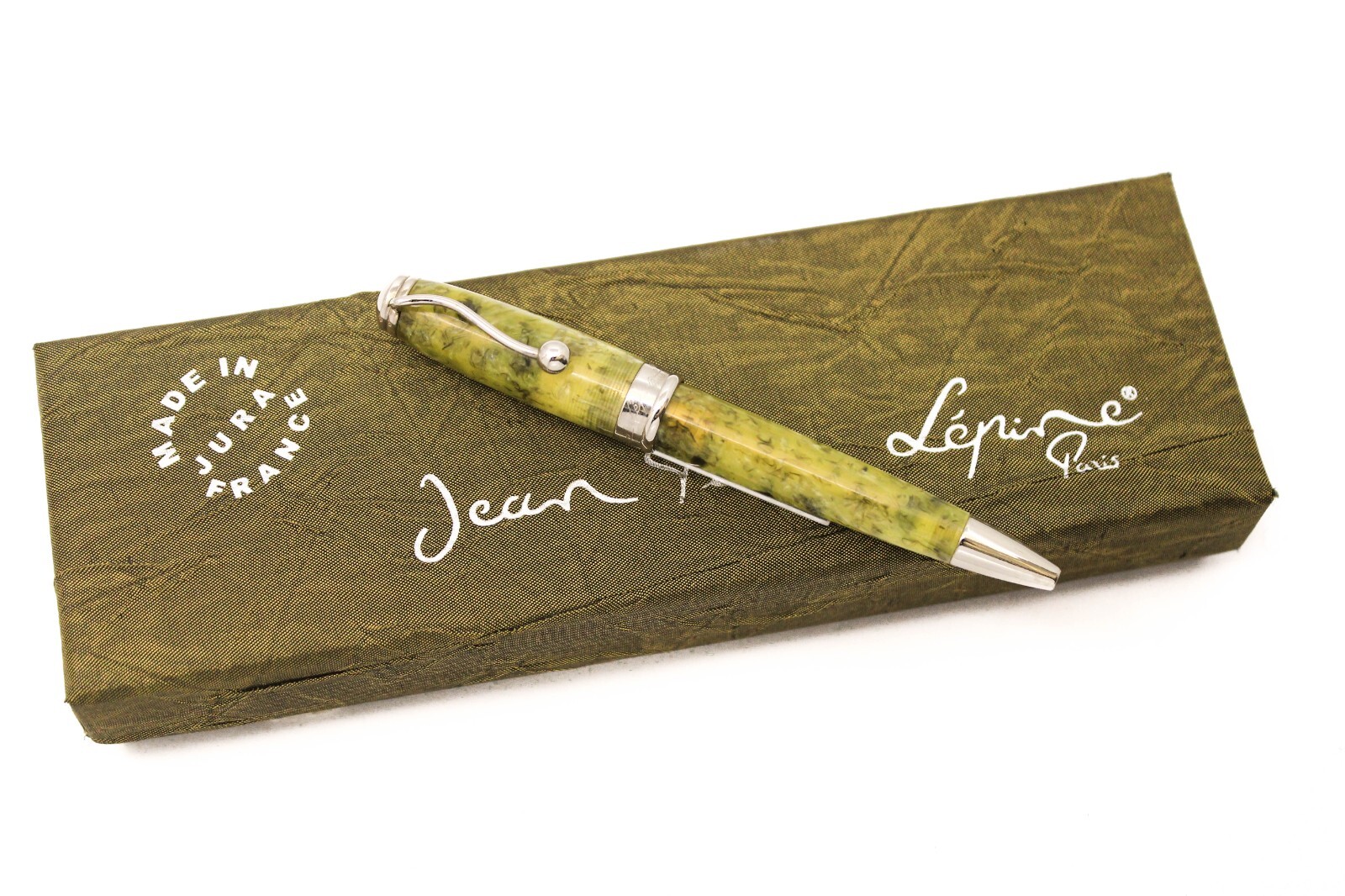 Jean Pierre Lepine Indigo Murano Yellow Green Mini Ballpoint Pen – Floor Model