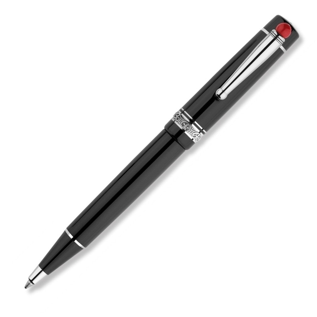 Delta WE 17 Luck Charm Ballpoint Pen, Black Resin, Made In Italy, New