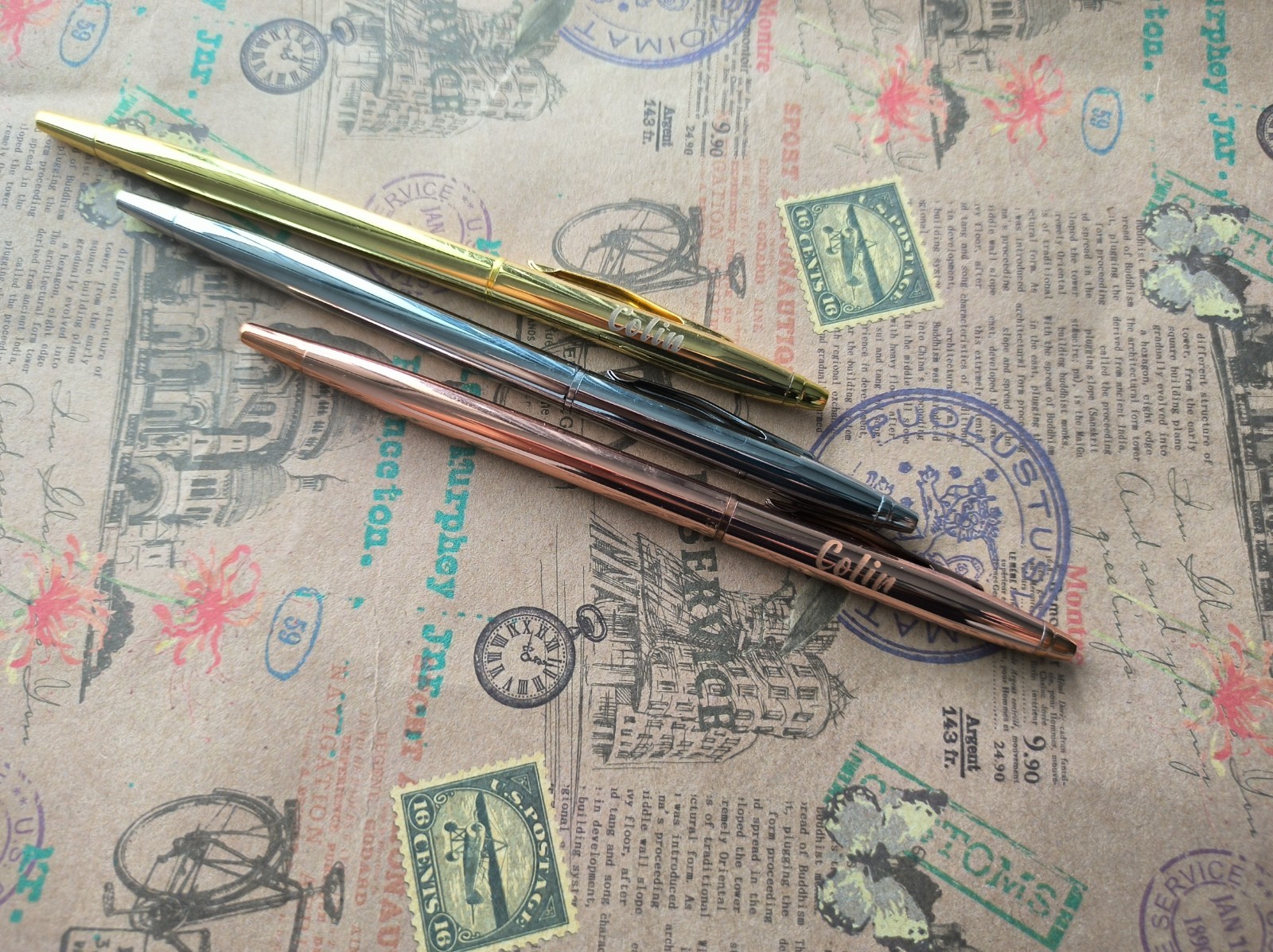 Luxury Metallic Engraved Pens – Timeless Elegance