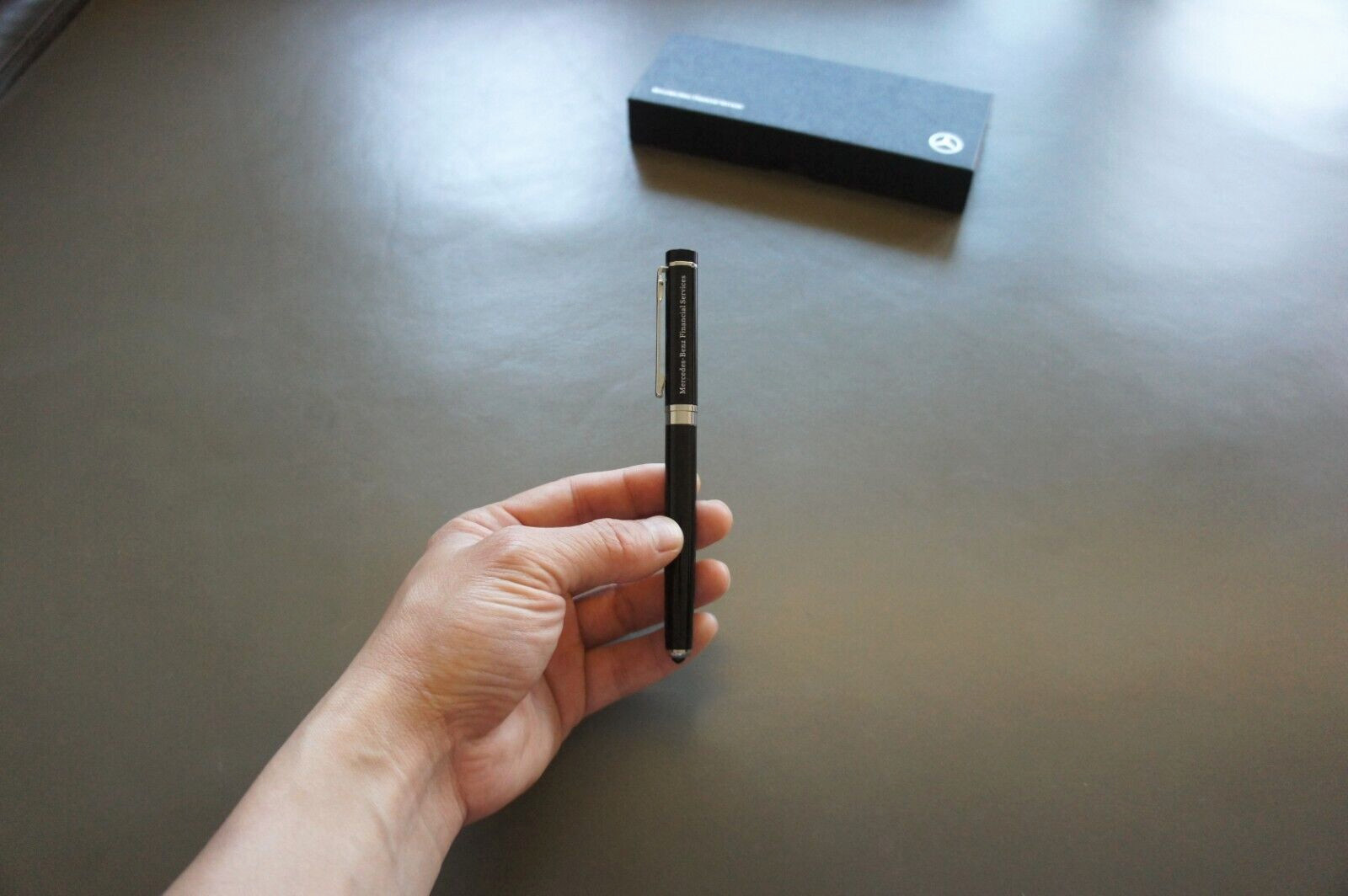 NIB Genuine Mercedes-Benz Financial Services Black Ballpoint Roller Ball Pen