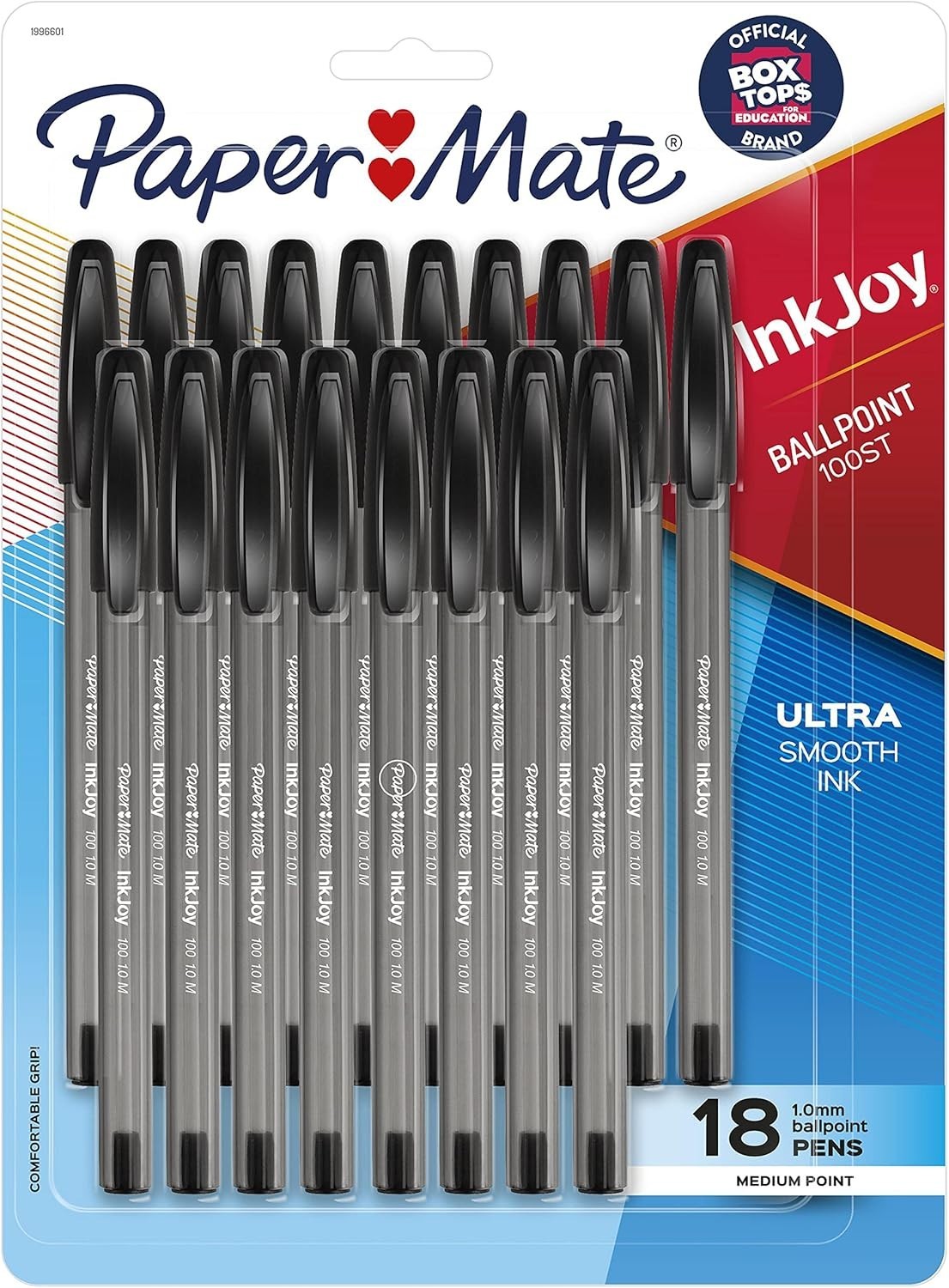 Ballpoint Pens InkJoy 100ST Medium Point 1.0mm Black 18 Count Reliable Smooth