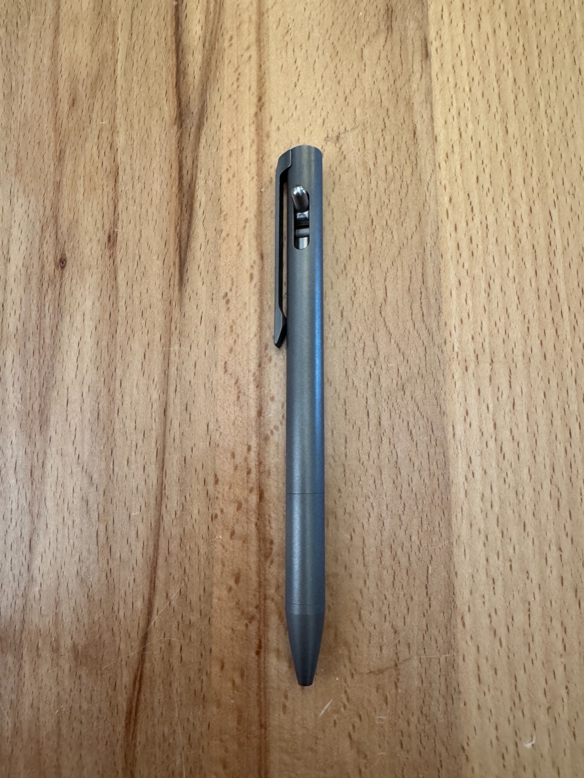 Magnus Clickshift V4 Smooth Stonewashed Titanium Machined Pen