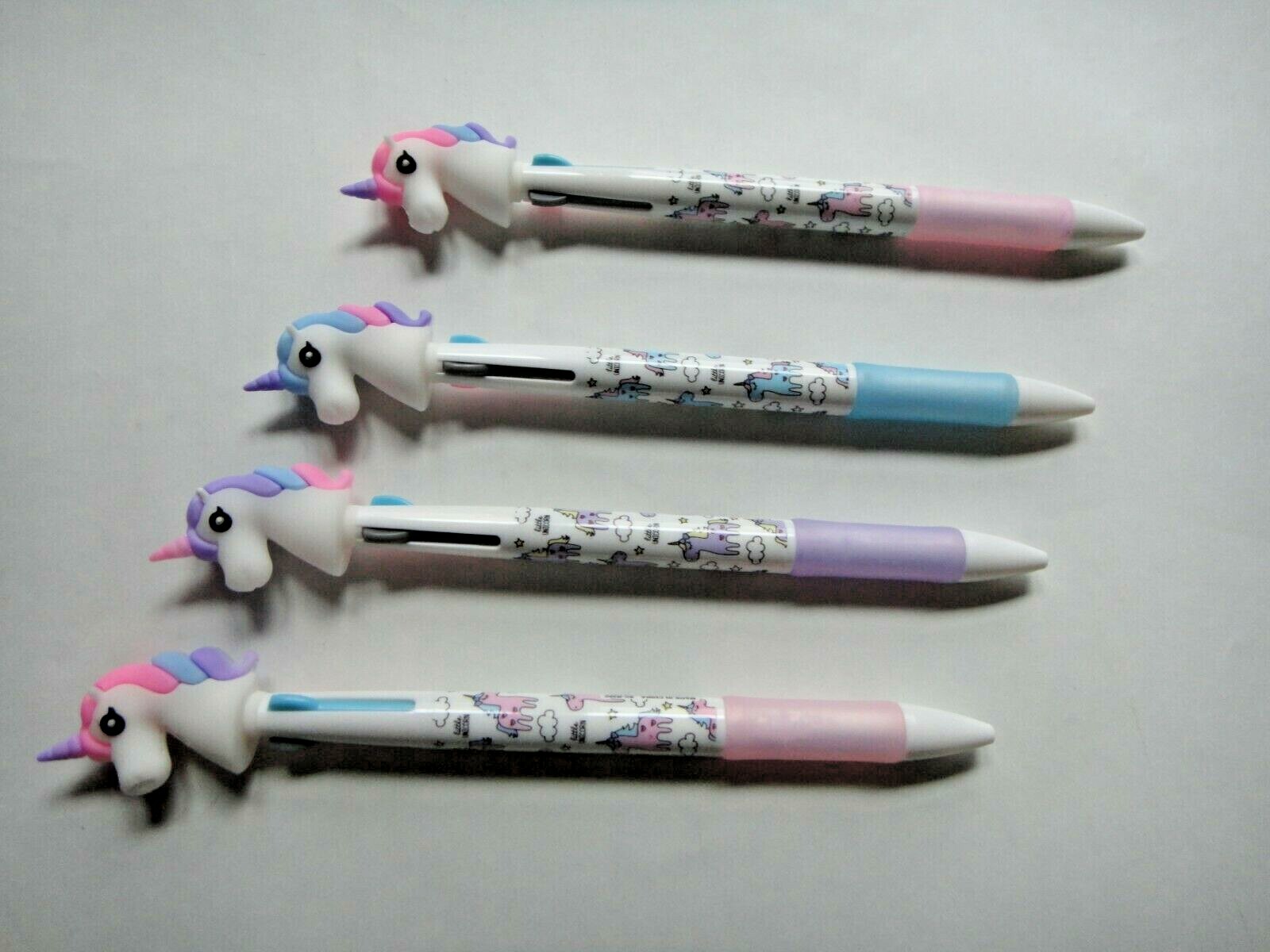 12 Pcs-3 colors UNICORN cartoon Multi-color changing Ballpoint Pen US Seller