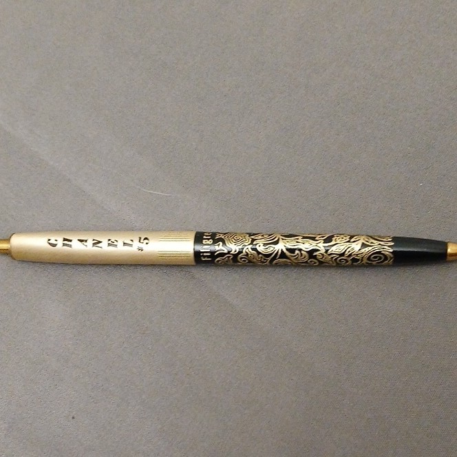 Vintage Arpege Channel No.5 14k Gold Filigree Perfumed Writing Pens w/Hard Case