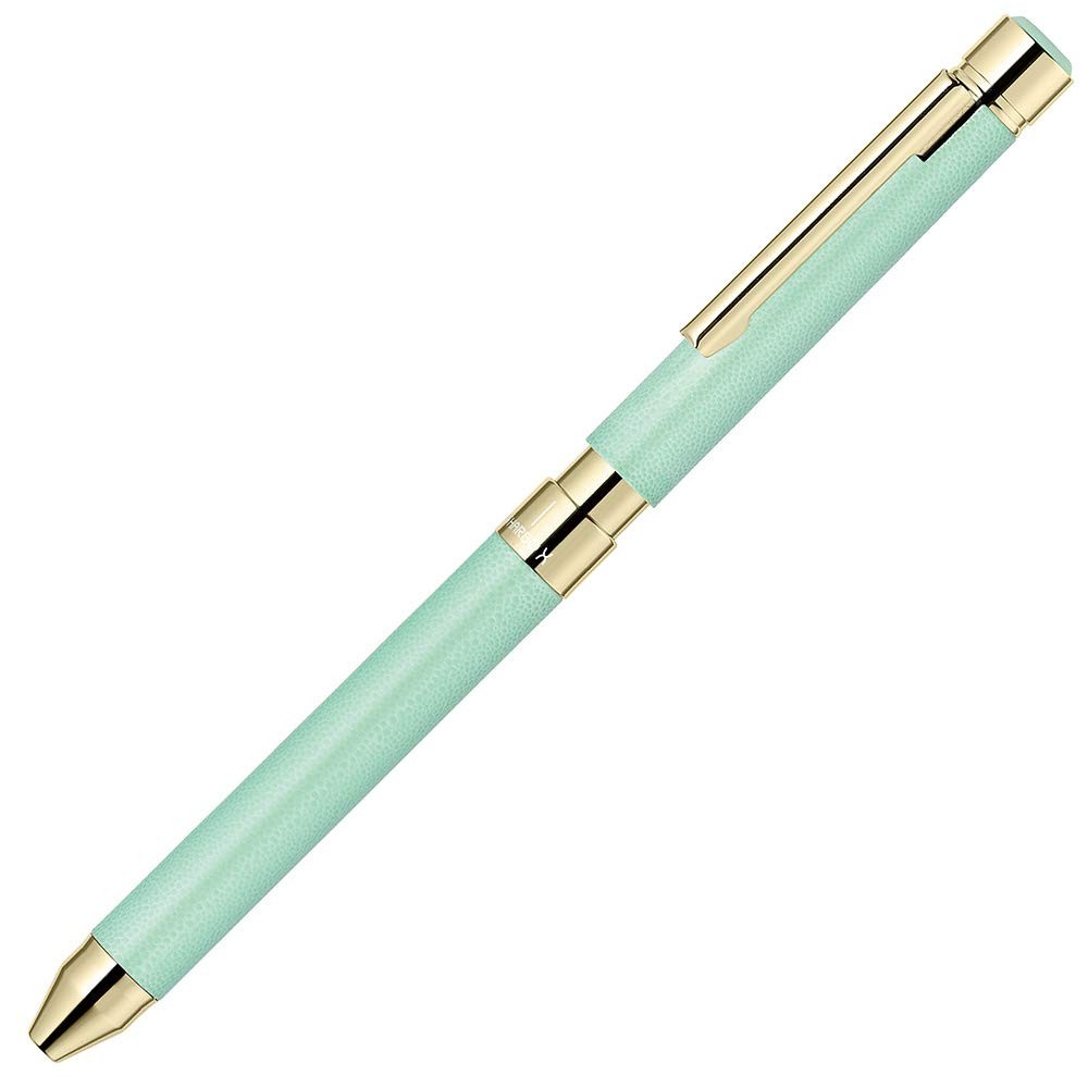 Multi-Functional Pen, Leather, Mint Green, 6 Functions, Stylish Design, Gift Ide