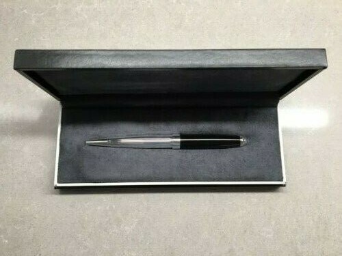 The Hong Kong Jockey Club Ballpoint Pen Black & Silver with Black Case