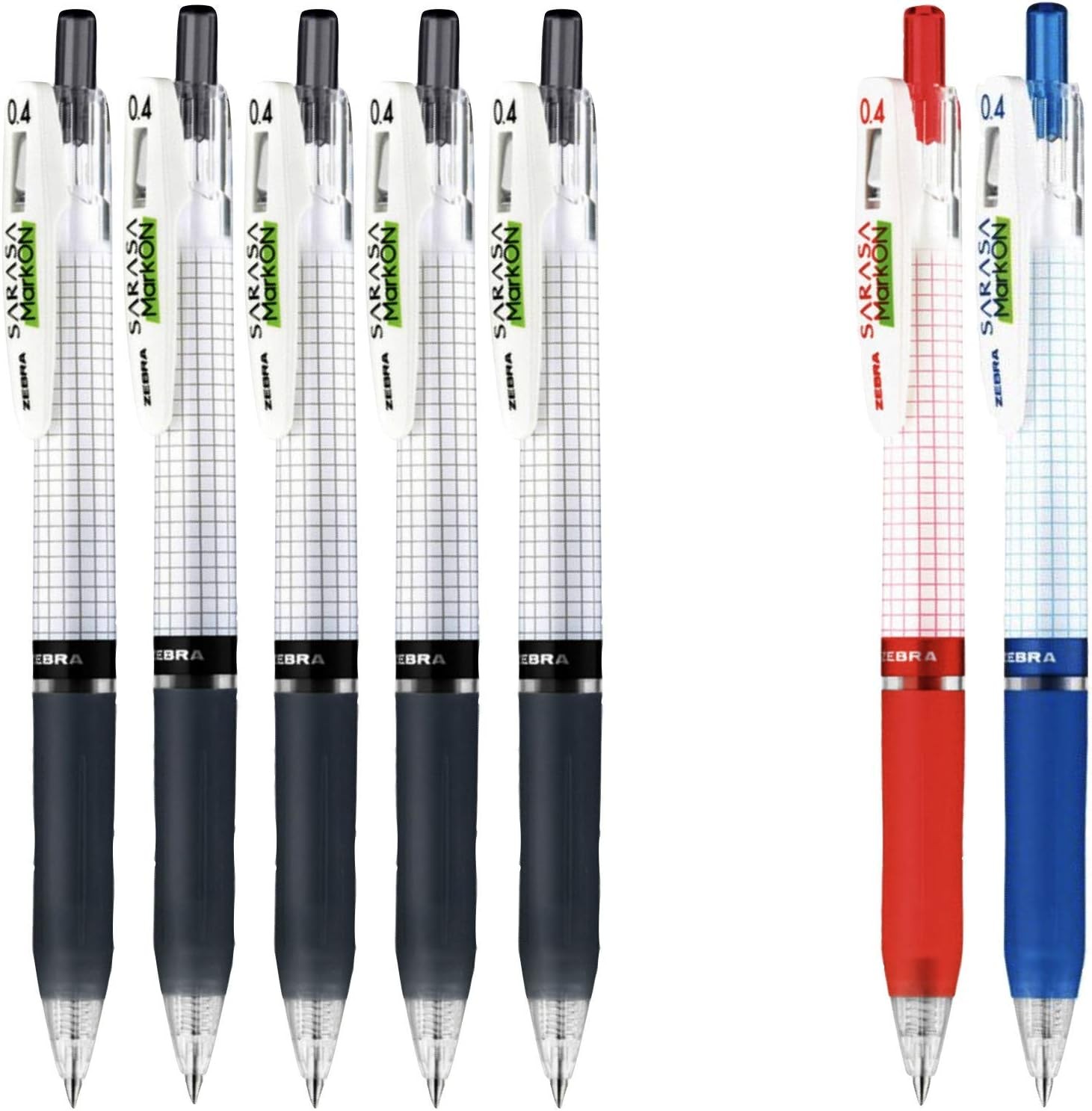 7 Count Office Writing Instruments Pack Black and Blue Pens