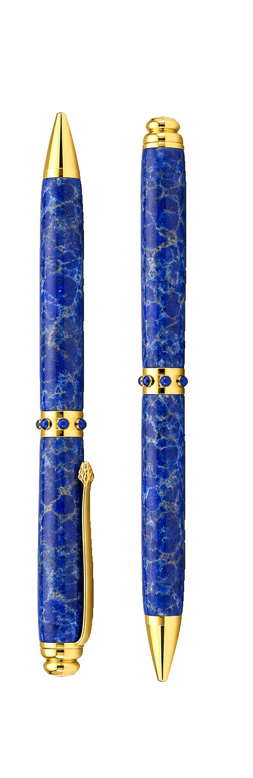 Lapis Lazuli Malachite Gemstone Pen Stainless Steel Handmade Gift Luxury Pen