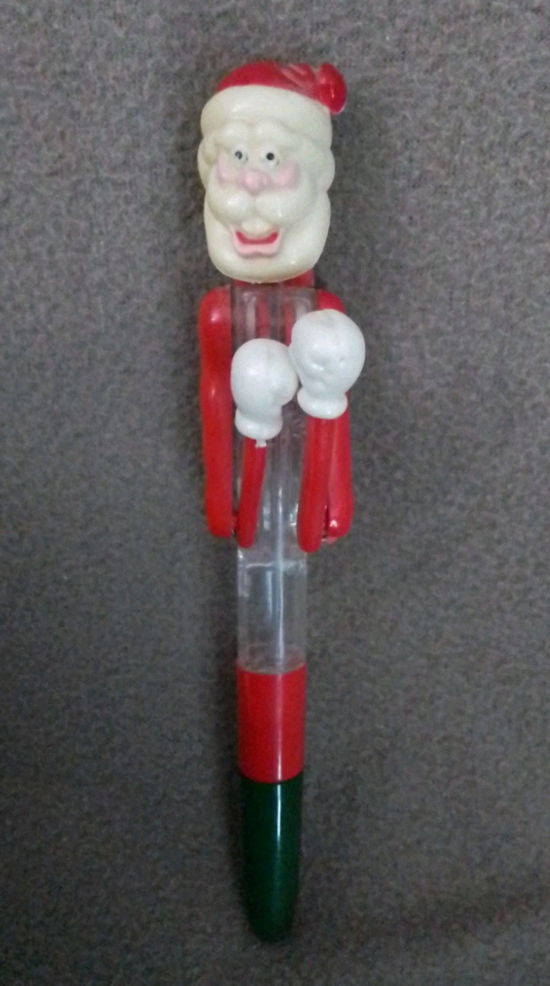 Vintage Geddes Boxing Punching SANTA Pen (Ink Is Dried Up) Nice Condition
