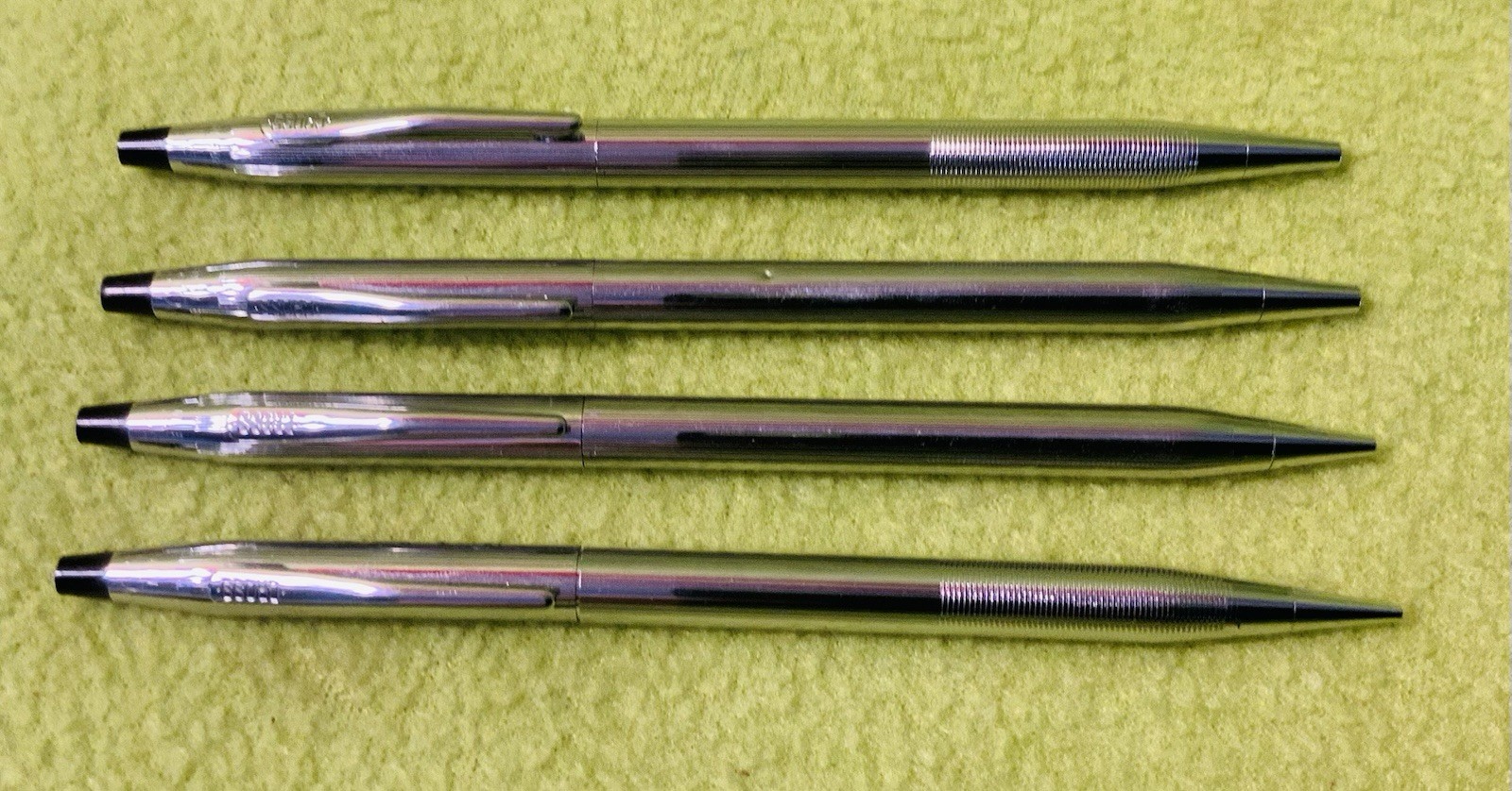 VINTAGE LOT CROSS CHROME BALLPOINT PENS+PENCILS FREE SHIPPING