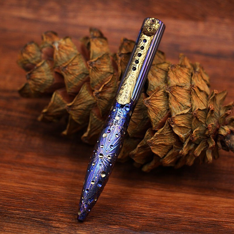 EDC Titanium Pocket Ball Pen Business Office Signature Pen Outdoor Record Pen