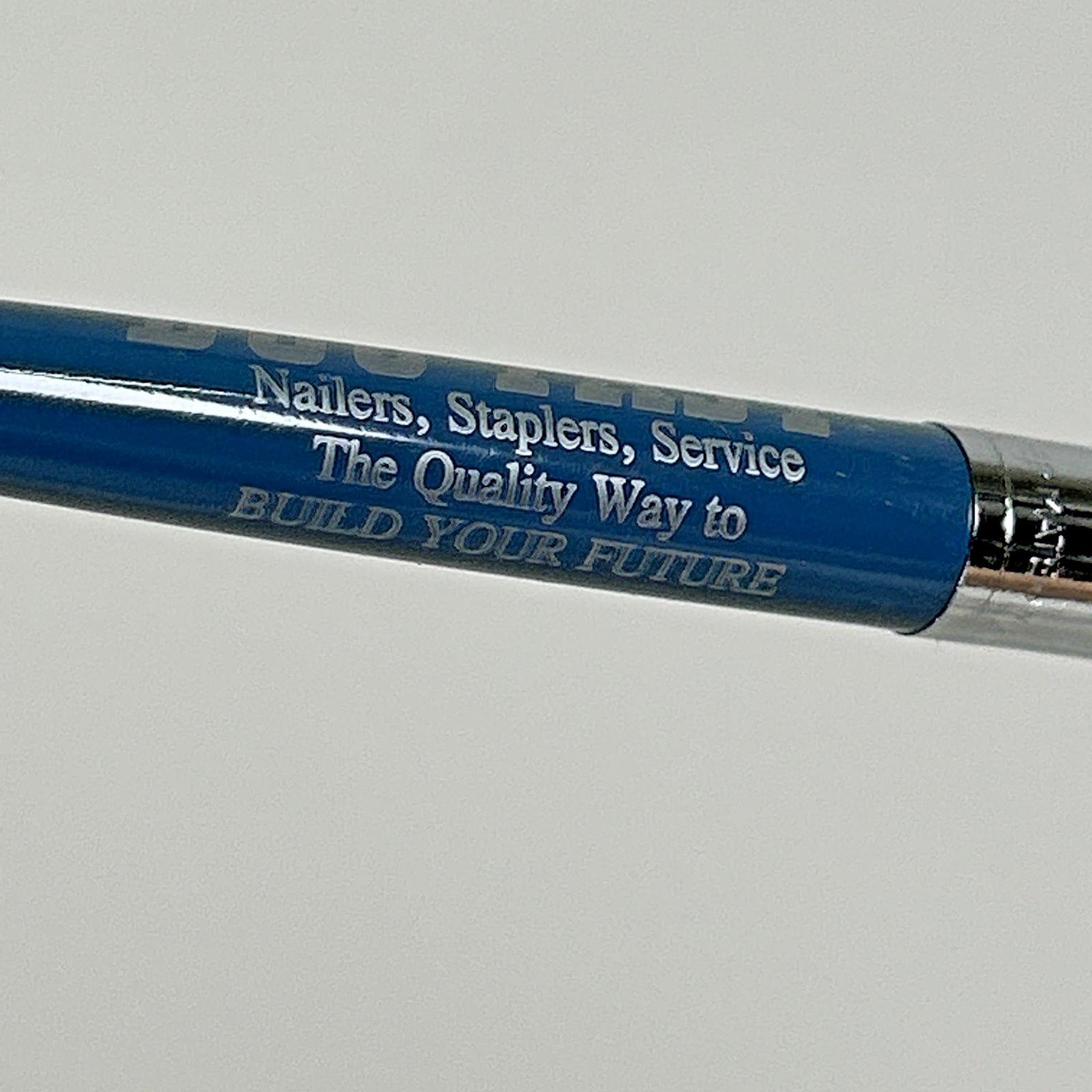 DOU-FAST Paper Mate Blue Chrome Slim Profile Double Heart Vintage Ballpoint Pen
