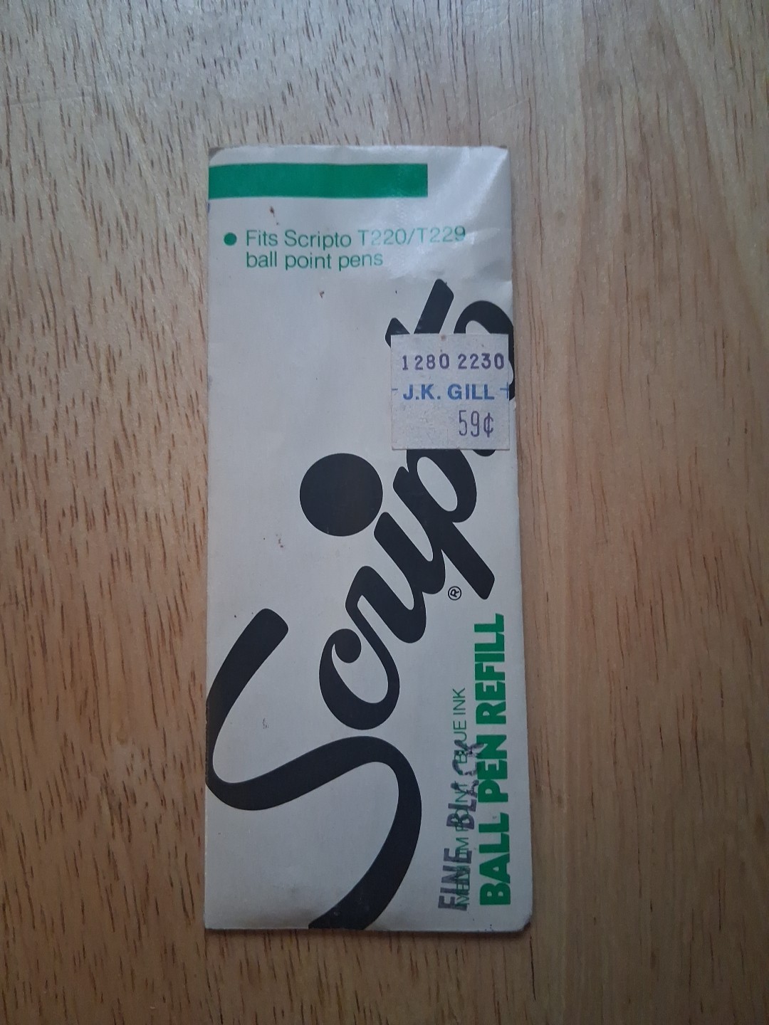 Vintage SCRIPTO Black Ink Refill Fine Point NOS SEALED USA