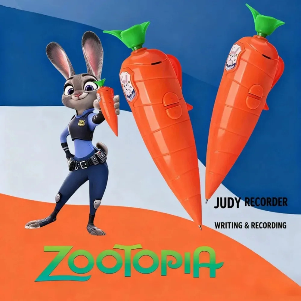 Voice Recorder Pen – Zootopia Bunny LED Ballpoint for Kids – Fun Gift