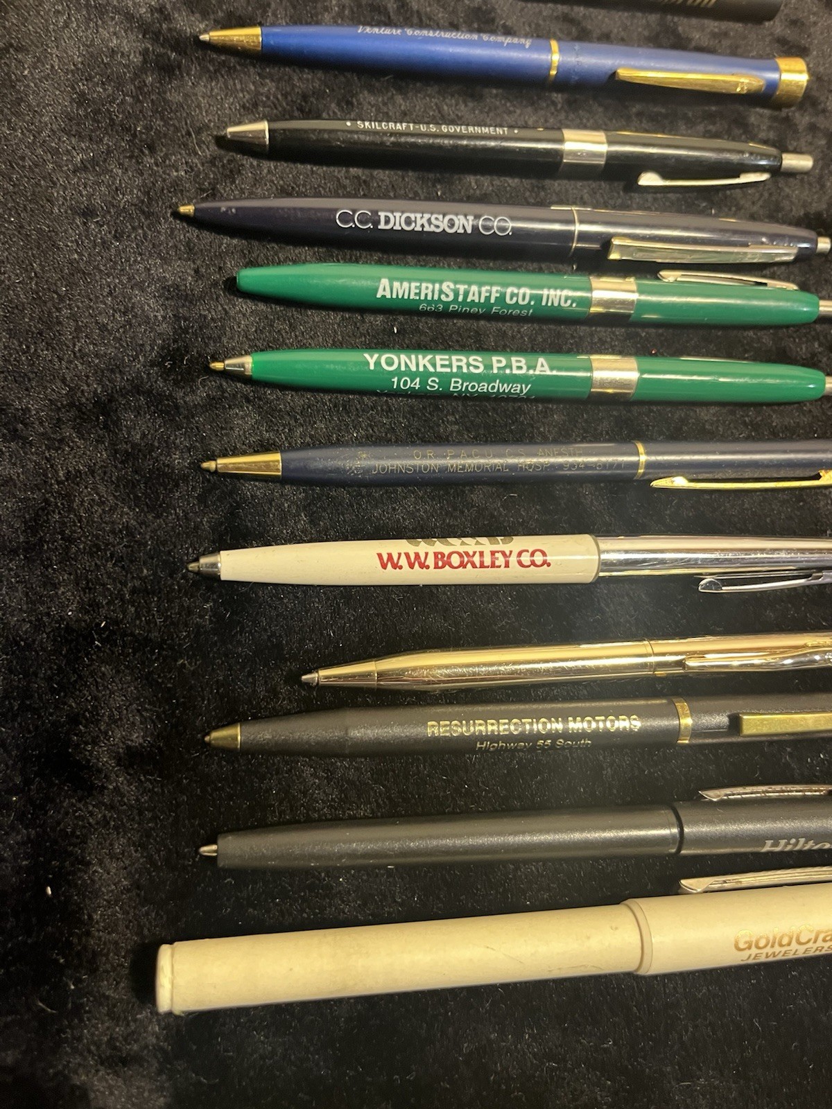 (14) Pen Lot Advertising US Government Hilton Sprint Hospital Jewelers