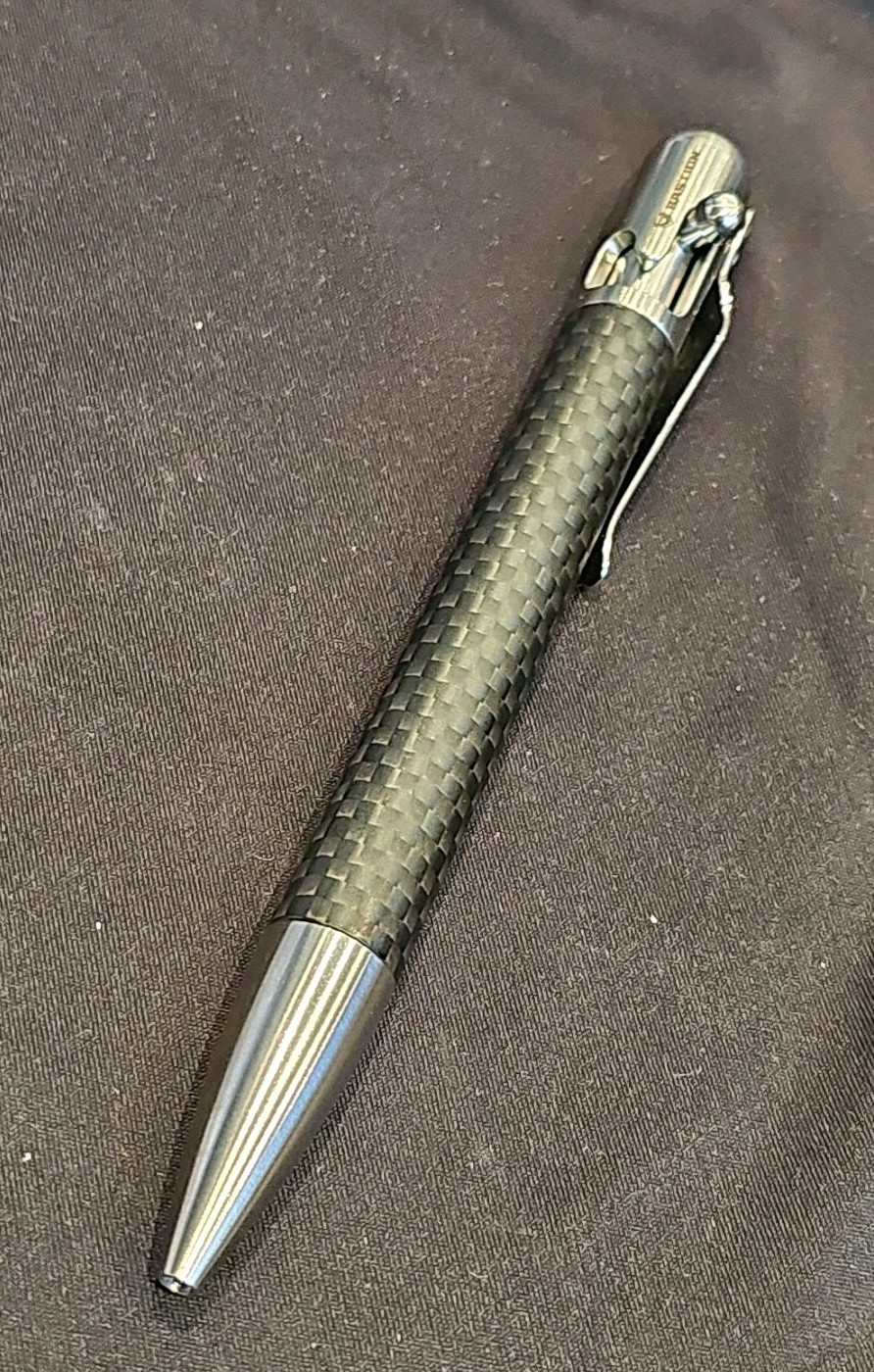 BASTION Bolt Action Pen | Carbon Fiber Stainless Steel new ink free shipping