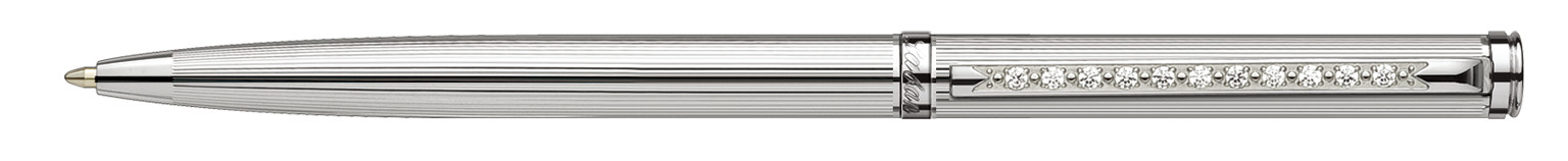 Laban 925 st. silver Ballpoint pen with Swarovski+ two refills (black and blue)