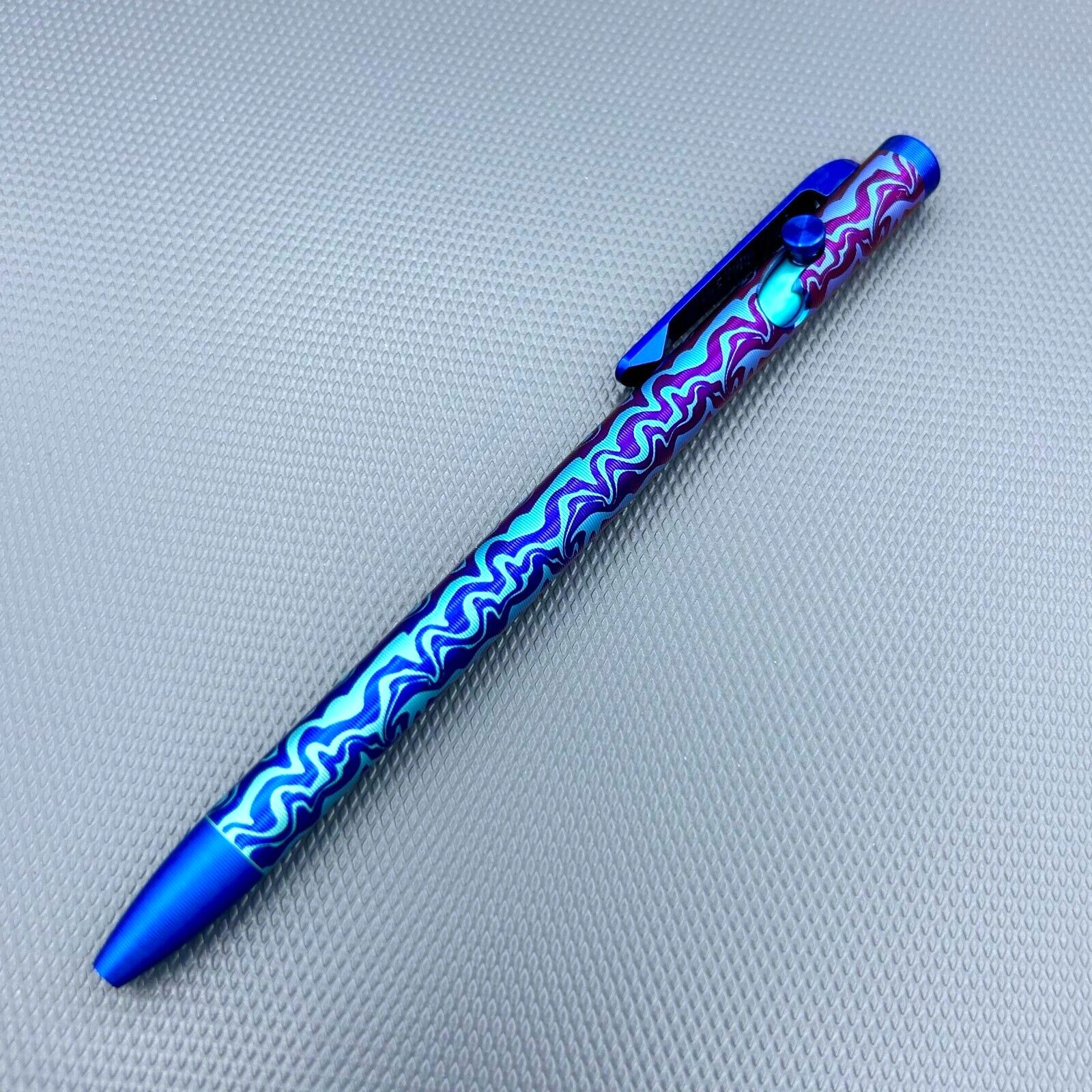 Tactile Turn – Titanium Slim Bolt Action Standard Size Pen Squigly Ano Colors