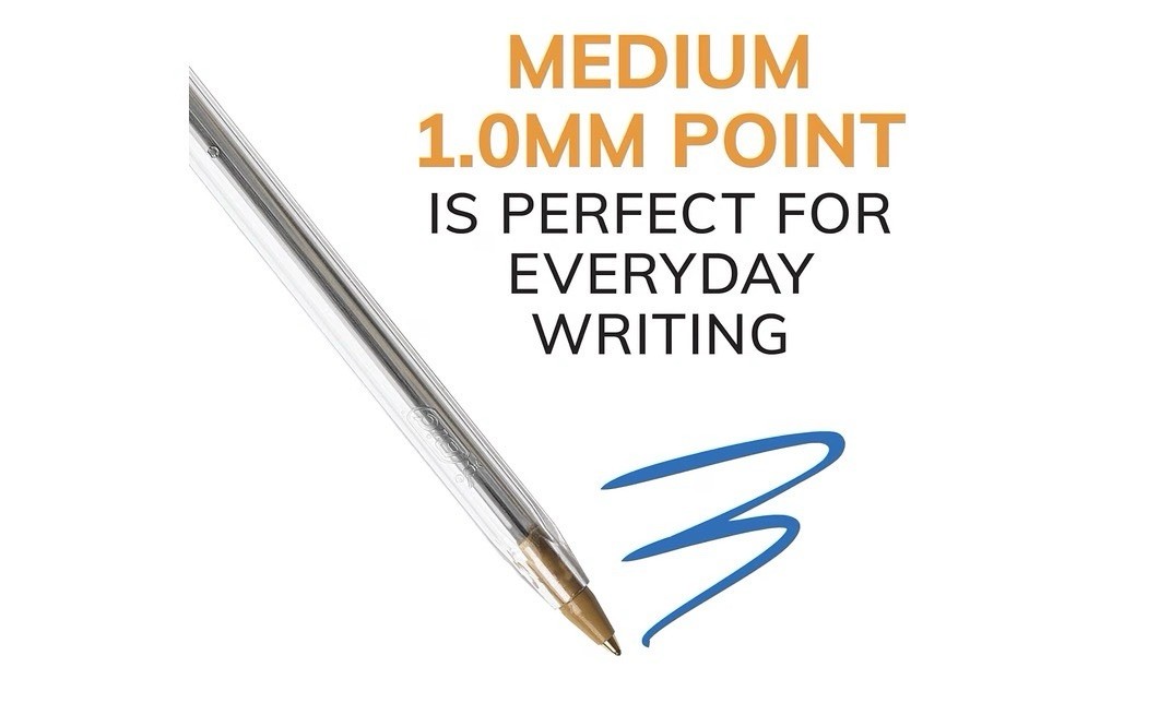 Bic Cristal Xtra Smooth Blue Ballpoint Pens 1.0M Medium Point 10 count Pack Of 2